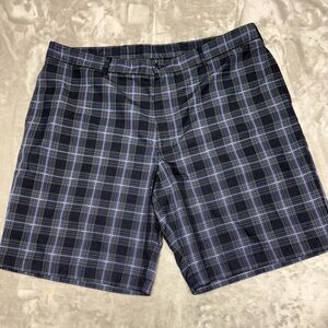 Pebble Beach Performance Men’s Size 40 Blue Plaid Golf Shorts